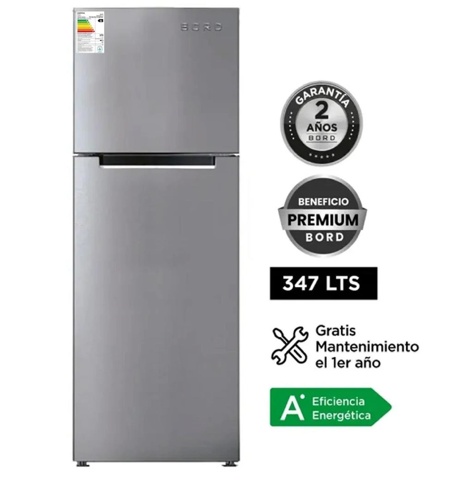 Refrigeradora BORD 347L Top Freezer No Frost RE340NFI-H - Plateado